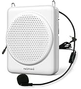 Norwii Mini Voice Amplifier Microphone Headset, 3 Hours Quick Charging and up to 22 Hours Play, P...