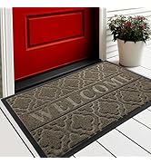 Yimobra Welcome Mat Outdoor Indoor, 29.5x17 All-Season Waterproof Front Door, All-Weather Heavy D...