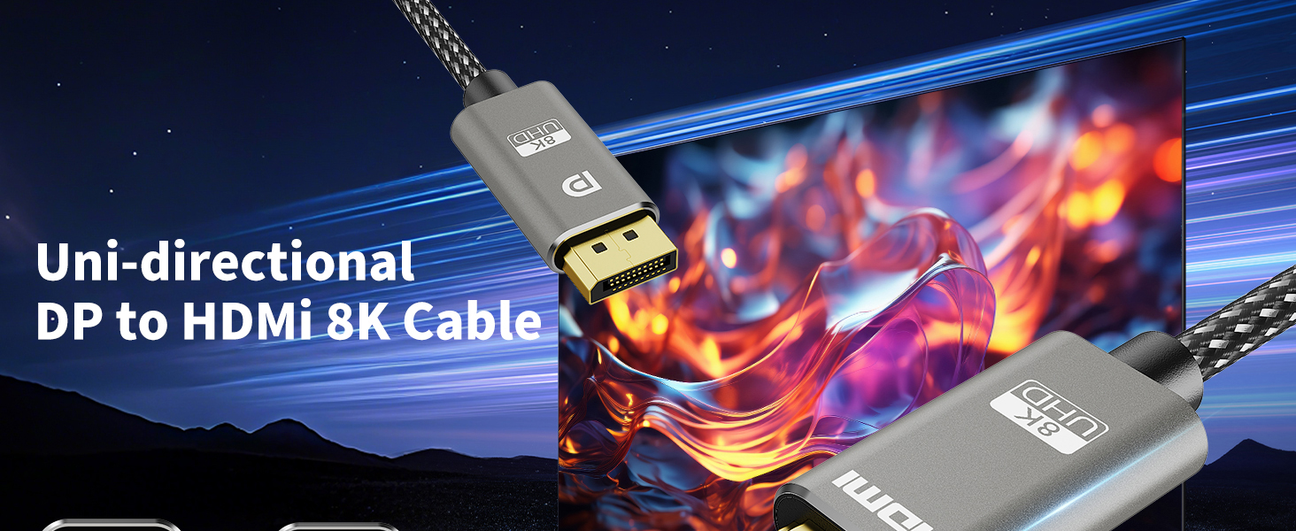 DP to hdmi cable 8k