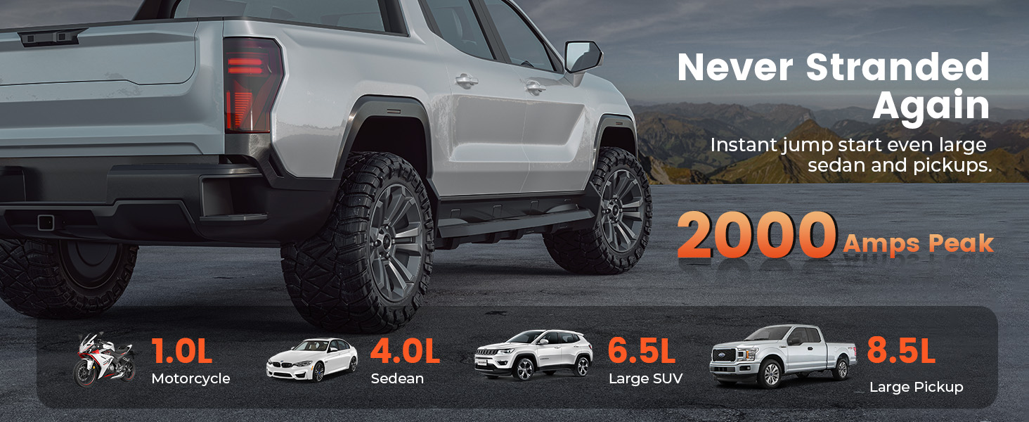 jump starter 2000Amps Peak