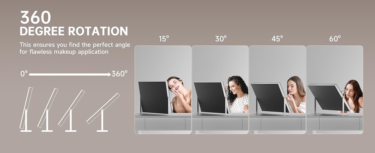 makeup mirror 360° rotation