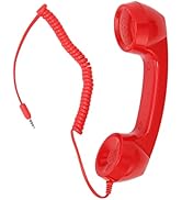 Retro Phone Handset, Multifunction Radiation Proof Handheld Cell Phone Receiver, Handheld Receive...