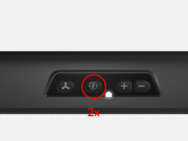 Press multi-function button twice to switch between USB and Bluetooth