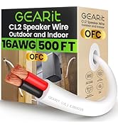 GearIT in-Wall Speaker Wire OFC 2x1.5mm= (152.4 Meters - White) Oxygen-Free Copper - Hi-Fi Audio ...