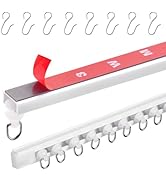 VEVOR Ceiling Curtain Track Set, 9.9 FT/3 Meter, Self Adhesive, No Drill Ceiling Track System for...