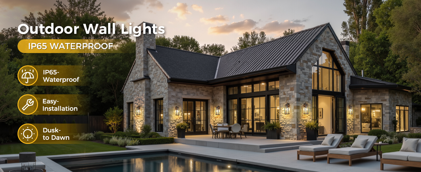 Large Size Dusk to Dawn Outdoor Light Fixture