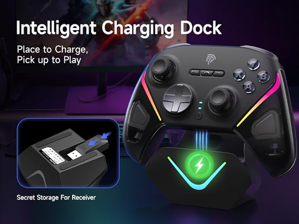 pc controller with charging dock