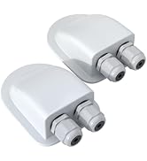 XGGYA Solar Double Cable Entry Gland Box,ABS Cable Entry Gland,IP68 Waterproof and UV Resistant f...