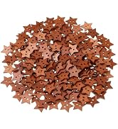 100 Pcs 20MM Brown Wooden Star Buttons for Crafts, Sewing and Scrapbooking