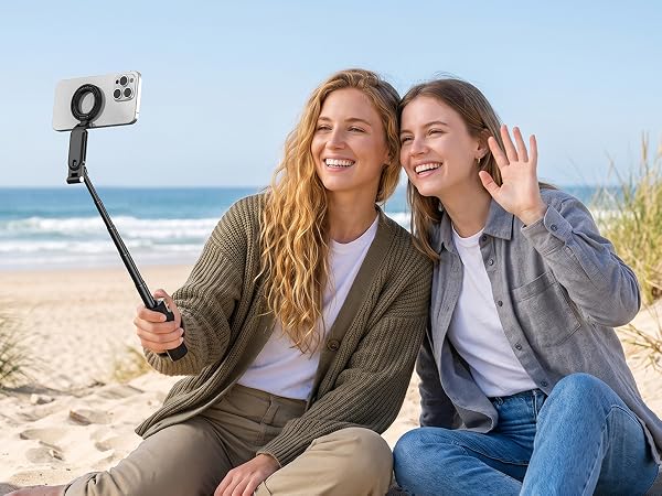Magnetic Phone Selfie Stick Tripod with Wireless Remote