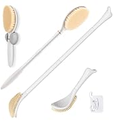 GEENOA Foot Brush &amp; Back Scrubber Set, 27.5'' Adjustable Foot Scrubber for Shower, 18.9'' Shower ...