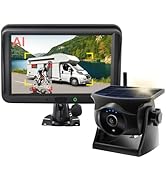 AI Magnetic Solar Wireless Backup Camera: Pedestrian &amp; Vehicle Detection, 1-Min Install, No Wirin...