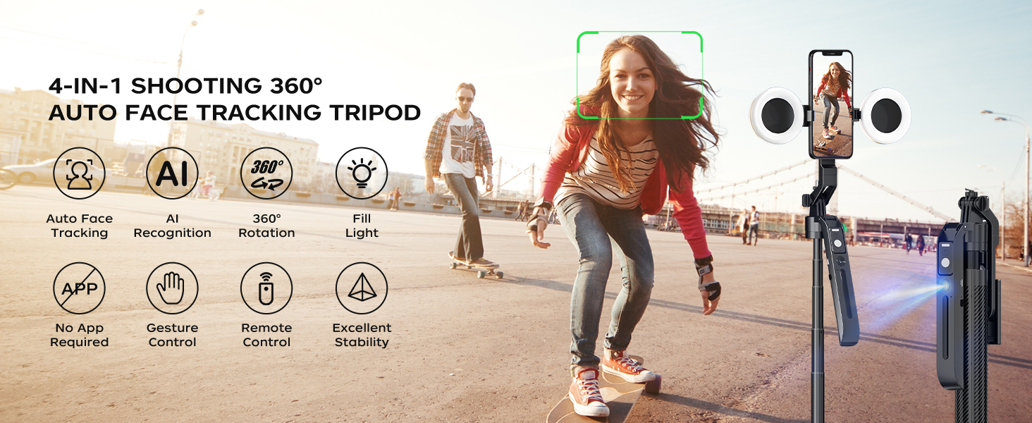 auto face tracking tripod