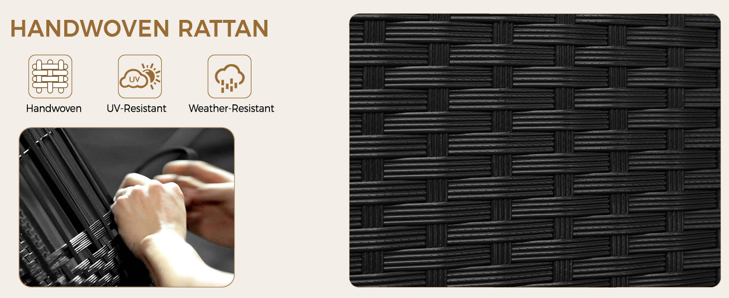 3-Piece Rattan Furniture Set