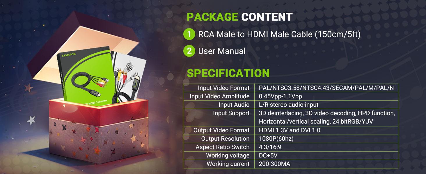 RCA to HDMI Converter