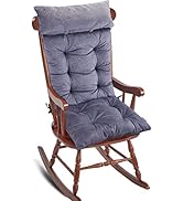 Big Hippo Thick Soft Rocking Chair Cushion Set – Detachable Neck Pillow &amp; Back Support | Comfy Pa...
