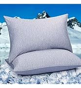 HOMFINE Cooling Pillowcases Standard Size - Double Side Q-Max 0.439 Cooling Fiber for Pillow Prot...