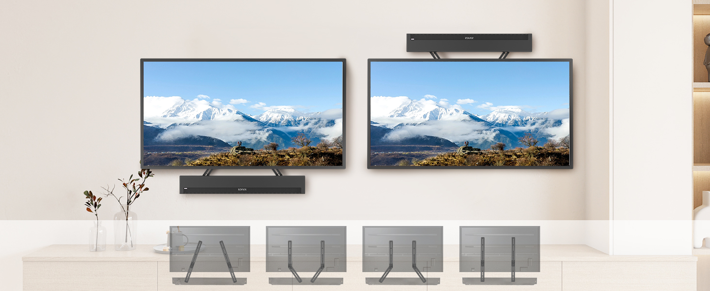 UNDER OR ABOVE THE TV