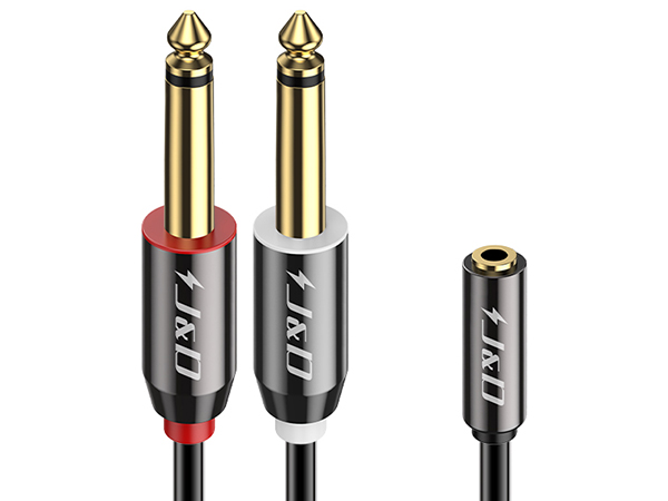 3.5 mm to 2 x 6.35 mm Cable