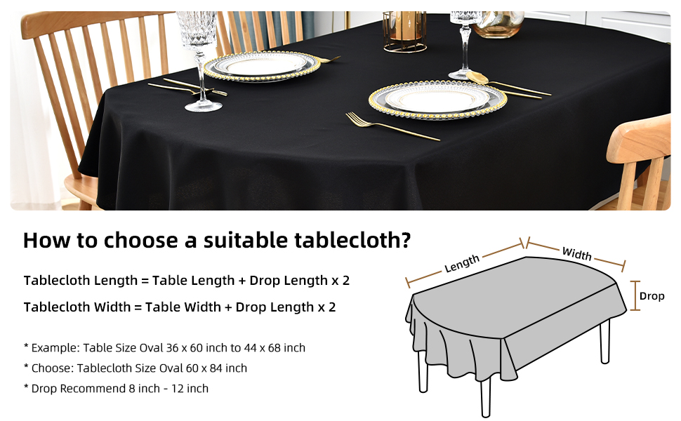 black table cloth