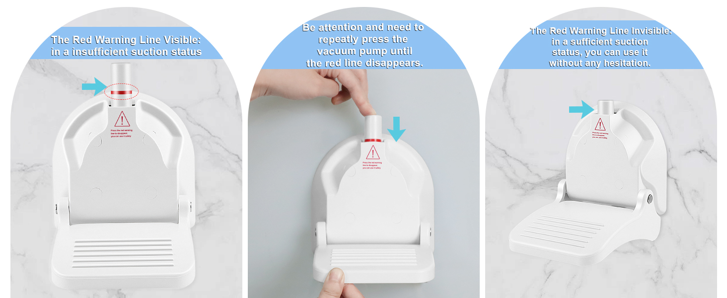 Red Warning Line Help Easy to Check the Suction Force