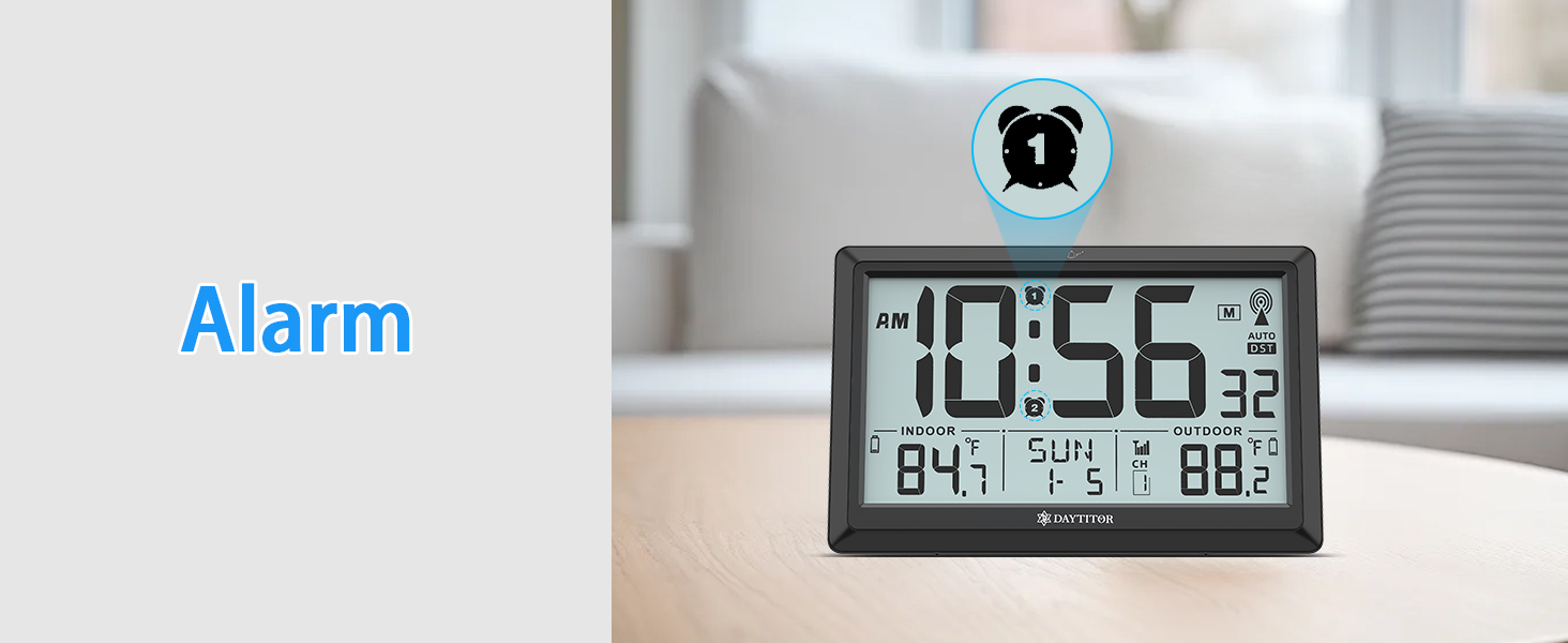 battery powered alarm clock atomic alarm clockatomic alarm clocks for bedrooms