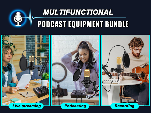 podcast equipment bundle,podcast kit,recording studio equipment