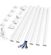 Delamu Cord Hider Wall, Cord Covers for Wires on Wall, Large Wire Covers for Cords Cable Hider, 9...