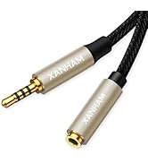 XANHAM 3.5mm TRRS Headphone Extension Cable 3.3 Feet /1M 4 Pole 1/8 Inch Auxiliary Audio Mini Jac...