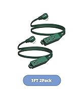 DEWENWILS 3 Outlet Extension Cord with Flat Plug, 3FT 16/3 Awg Grounded Power Cable for Indoor Us...