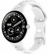 Eiavike Floral Engraved Slim Bands Compatible with Google Pixel Watch 4 3 (41mm)/Pixel Watch 2 1,...