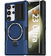 KTUOHU for Samsung Galaxy S23 Ultra Case with Magnetic Ring Stand [Compatible with MagSafe] Milit...