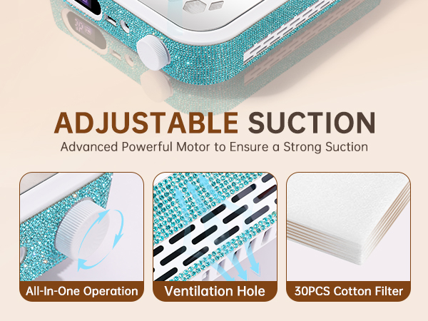 nail desk with dust collector