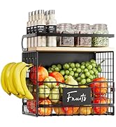 Clothink Magneitc Shelf for Fridge,Fruit Vegetable Potato &amp; Onion Organizers Storage Basket Bins,...
