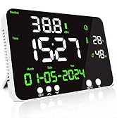 5-in-1 Decibel Meter Wall-Mounted Sound Level Meter Displays Time Temperature Humidity Date, Nois...
