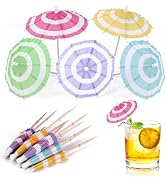 YINCL Drink Umbrellas Cocktail Picks - 125 Pcs Cocktail Umbrellas for Drinks, Mini Paper Umbrella...