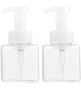 FOMIYES 2Pcs Foaming Soap Dispenser 250ml Refillable Foam Liquid Hand Soap Empty Pump Bottle Sham...