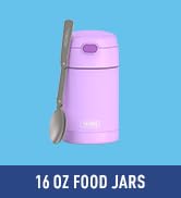 THERMOS FUNTAINER 16 Ounce Stainless Steel Vacuum Insulated Food Jar with Folding Spoon