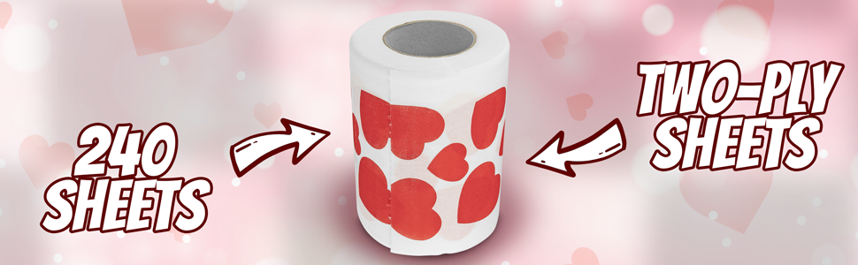 Fairly Odd Novelties Love Hearts Novelty Toilet Paper