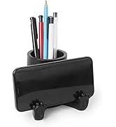 DreamsEden Pen Pencil Holder with Phone Stand, Cute Pencil Cup for Desk Resin Pen Container Gift ...