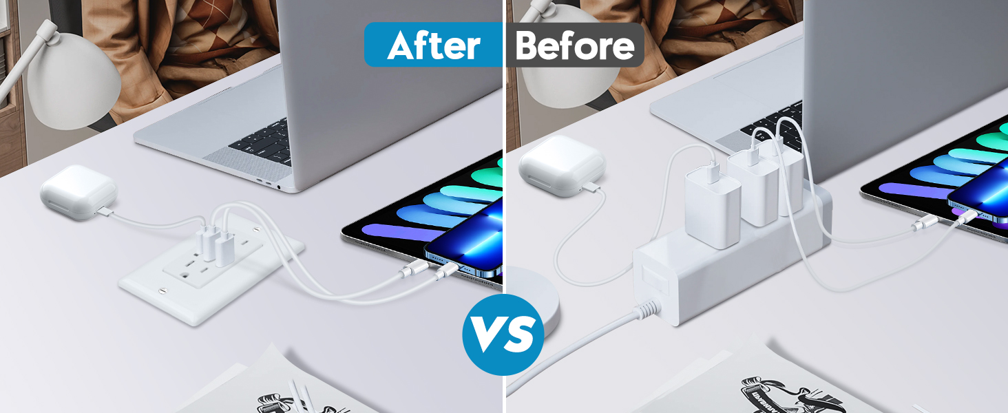 receptacle with usb ports