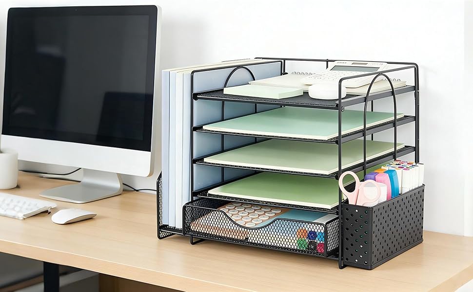 5-Tier Paper Letter Tray Organizer