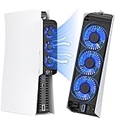for PS5 Cooling Fan with Led Light, Quiet for PS5 Fan Cooling Fan HUIJUTCHEN for PS5 Cooler Cooli...
