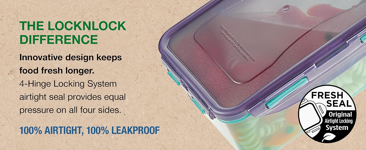 a closeup of locknlock container