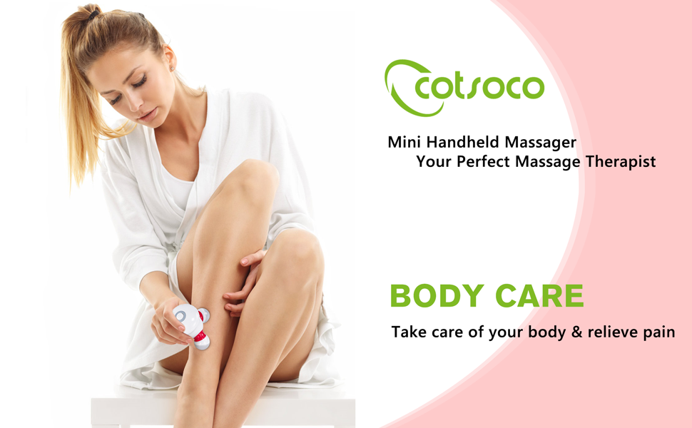 Handheld Massager Mini Portable Body Massager Pain Release Battery Operated Easy Hand Grip