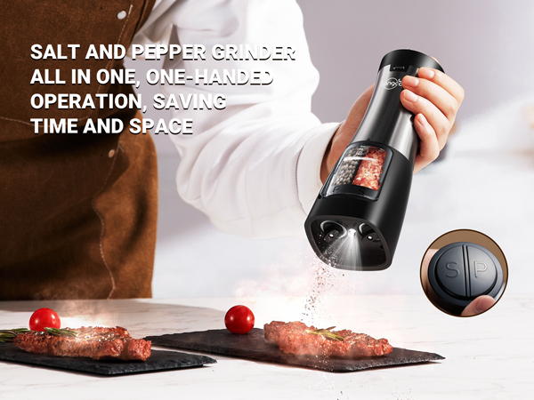 salt and pepper grinder set electric salt and pepper shakers