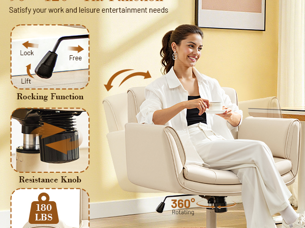 Comfy Wide Vanity Chair