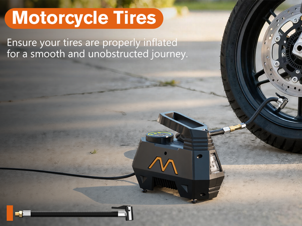 air pump for motorcycle tires