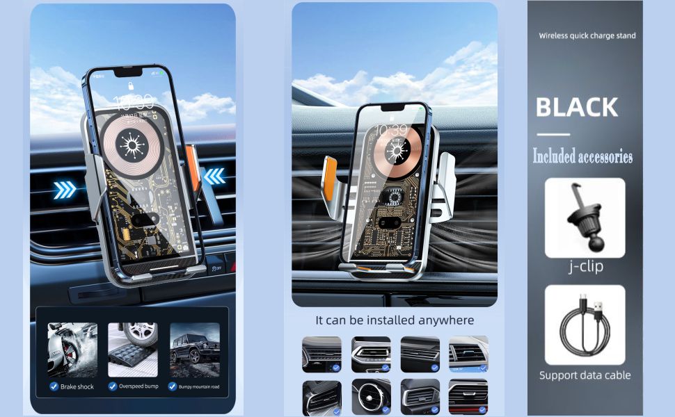 wireless car charger mount