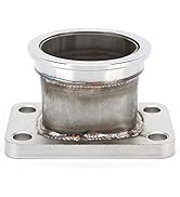 Turbo Flange Adapter for T3 4-Bolt to 2.5in V Band Stainless Steel Conversion Adaptor Flange 4-Bo...